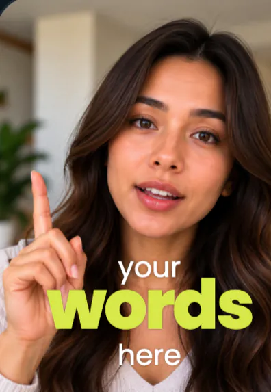 Word Stack Walk captions: SparkRoll edit preview on a sample video